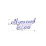 WALLXPERT Dekorativna plastična LED rasveta All You Need is Love Blue - slika 4