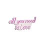 WALLXPERT Dekorativna plastična LED rasveta All You Need is Love Pink - slika 2