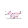 WALLXPERT Dekorativna plastična LED rasveta All You Need is Love Pink - slika 4