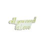 WALLXPERT Dekorativna plastična LED rasveta All You Need is Love Yellow - slika 2