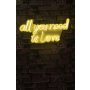 WALLXPERT Dekorativna plastična LED rasveta All You Need is Love Yellow - slika 1