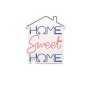 WALLXPERT Dekorativna plastična LED rasveta Home Sweet Home Blue Pink - slika 2