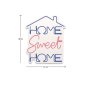 WALLXPERT Dekorativna plastična LED rasveta Home Sweet Home Blue Pink - slika 4