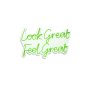 WALLXPERT Dekorativna plastična LED rasveta Look Great Feel Great Green - slika 2