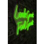 WALLXPERT Dekorativna plastična LED rasveta Look Great Feel Great Green - slika 1