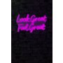 WALLXPERT Dekorativna plastična LED rasveta Look Great Feel Great Pink - slika 1
