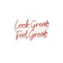WALLXPERT Dekorativna plastična LED rasveta Look Great Feel Great Red - slika 2
