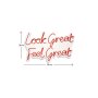 WALLXPERT Dekorativna plastična LED rasveta Look Great Feel Great Red - slika 4