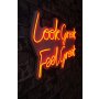 WALLXPERT Dekorativna plastična LED rasveta Look Great Feel Great Red - slika 1