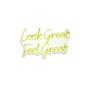 WALLXPERT Dekorativna plastična LED rasveta Look Great Feel Great Yellow - slika 2