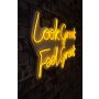 WALLXPERT Dekorativna plastična LED rasveta Look Great Feel Great Yellow - slika 1