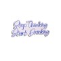 WALLXPERT Dekorativna plastična LED rasveta Stop Thinking Start Drinking Blue - slika 2