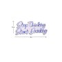 WALLXPERT Dekorativna plastična LED rasveta Stop Thinking Start Drinking Blue - slika 4