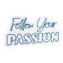 WALLXPERT Dekorativna plastična LED rasveta Follow Your Passion Blue - slika 3
