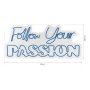 WALLXPERT Dekorativna plastična LED rasveta Follow Your Passion Blue - slika 4