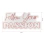 WALLXPERT Dekorativna plastična LED rasveta Follow Your Passion Pink - slika 4