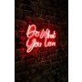 WALLXPERT Dekorativna plastična LED rasveta Do What You Love Red - slika 1