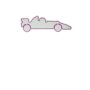 WALLXPERT Dekorativna plastična LED rasveta Formula 1 Race Car Pink - slika 3