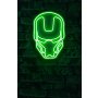 WALLXPERT Dekorativna plastična LED rasveta Iron Man Green - slika 1