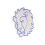 WALLXPERT Dekorativna plastična LED rasveta Lion Blue - slika 2