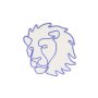WALLXPERT Dekorativna plastična LED rasveta Lion Blue - slika 4