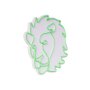 WALLXPERT Dekorativna plastična LED rasveta Lion Green - slika 2