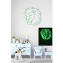 WALLXPERT Dekorativna plastična LED rasveta Lion Green - slika 3