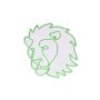 WALLXPERT Dekorativna plastična LED rasveta Lion Green - slika 4