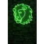 WALLXPERT Dekorativna plastična LED rasveta Lion Green - slika 1