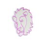 WALLXPERT Dekorativna plastična LED rasveta Lion Pink - slika 2