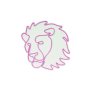 WALLXPERT Dekorativna plastična LED rasveta Lion Pink - slika 4