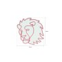 WALLXPERT Dekorativna plastična LED rasveta Lion Red - slika 4
