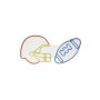 WALLXPERT Dekorativna plastična LED rasveta NFL Football Blue Multicolor - slika 2