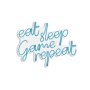 WALLXPERT Dekorativna plastična LED rasveta eat sleep game repeat Blue - slika 4