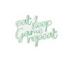 WALLXPERT Dekorativna plastična LED rasveta eat sleep game repeat Green - slika 4