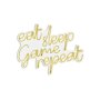 WALLXPERT Dekorativna plastična LED rasveta eat sleep game repeat Yellow - slika 4