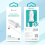 DEVIA Auto punjač Smart Series Suit For Lightning, 5V, 3.1A, 2USB, Beli - slika 1