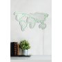 WALLXPERT Dekorativna plastična LED rasveta World Map Green - slika 2