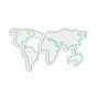 WALLXPERT Dekorativna plastična LED rasveta World Map Green - slika 4