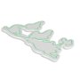 WALLXPERT Dekorativna plastična LED rasveta World Map Green - slika 5