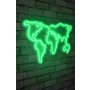 WALLXPERT Dekorativna plastična LED rasveta World Map Green - slika 1