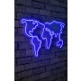 WALLXPERT Dekorativna plastična LED rasveta World Map Blue - slika 1