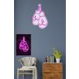 WALLXPERT Dekorativna plastična LED rasveta Boxer Pink - slika 2