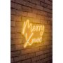 WALLXPERT Dekorativna plastična LED rasveta Merry Christmas Yellow - slika 1