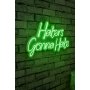 WALLXPERT Dekorativna plastična LED rasveta Haters Gonna Hate Green - slika 1