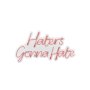WALLXPERT Dekorativna plastična LED rasveta Haters Gonna Hate Pink - slika 4