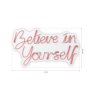 WALLXPERT Dekorativna plastična LED rasveta Believe in Yourself Pink - slika 3
