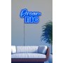 WALLXPERT Dekorativna plastična LED rasveta Dream Big Blue - slika 1