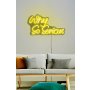 WALLXPERT Dekorativna plastična LED rasveta Why So Serious Yellow - slika 1