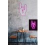 WALLXPERT Dekorativna plastična LED rasveta Rock N Roll Sign Pink - slika 2
